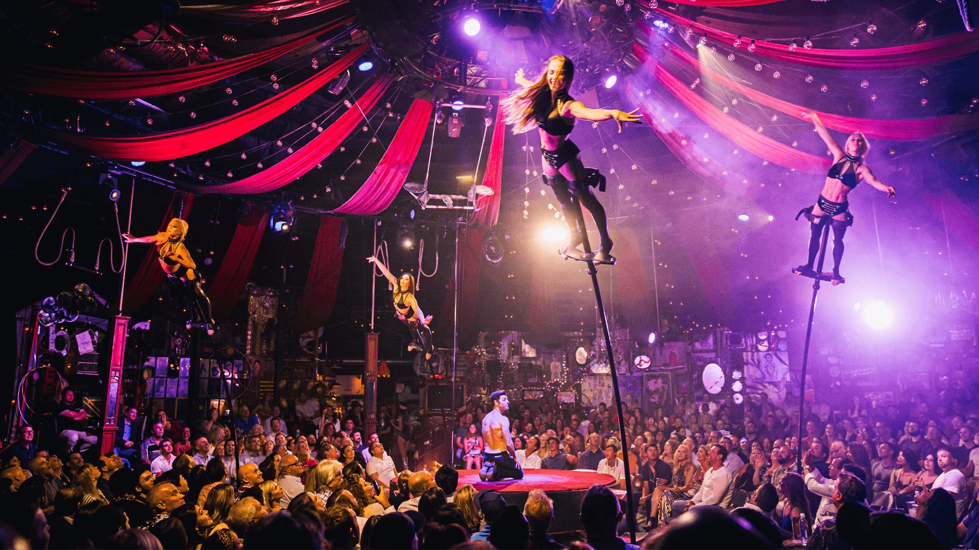 Absinthe adult show in Las Vegas combines cabaret, burlesque, comedy, and acrobatics