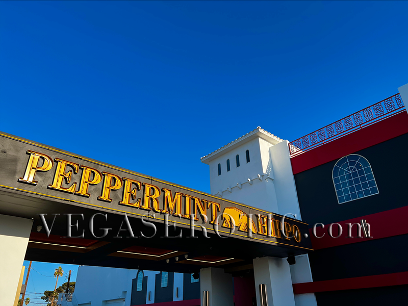 Outside Peppermint Hippo Gentlemen's Club in Las Vegas