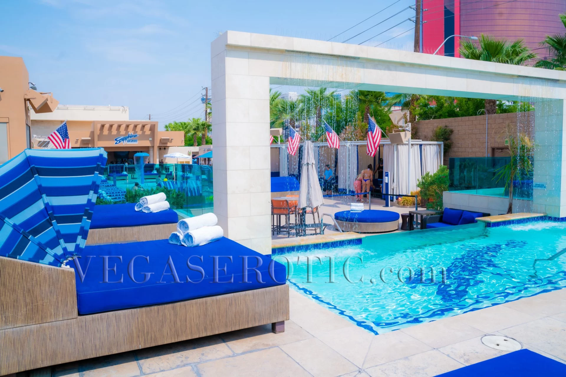 Topless pool at Sapphire Dayclub