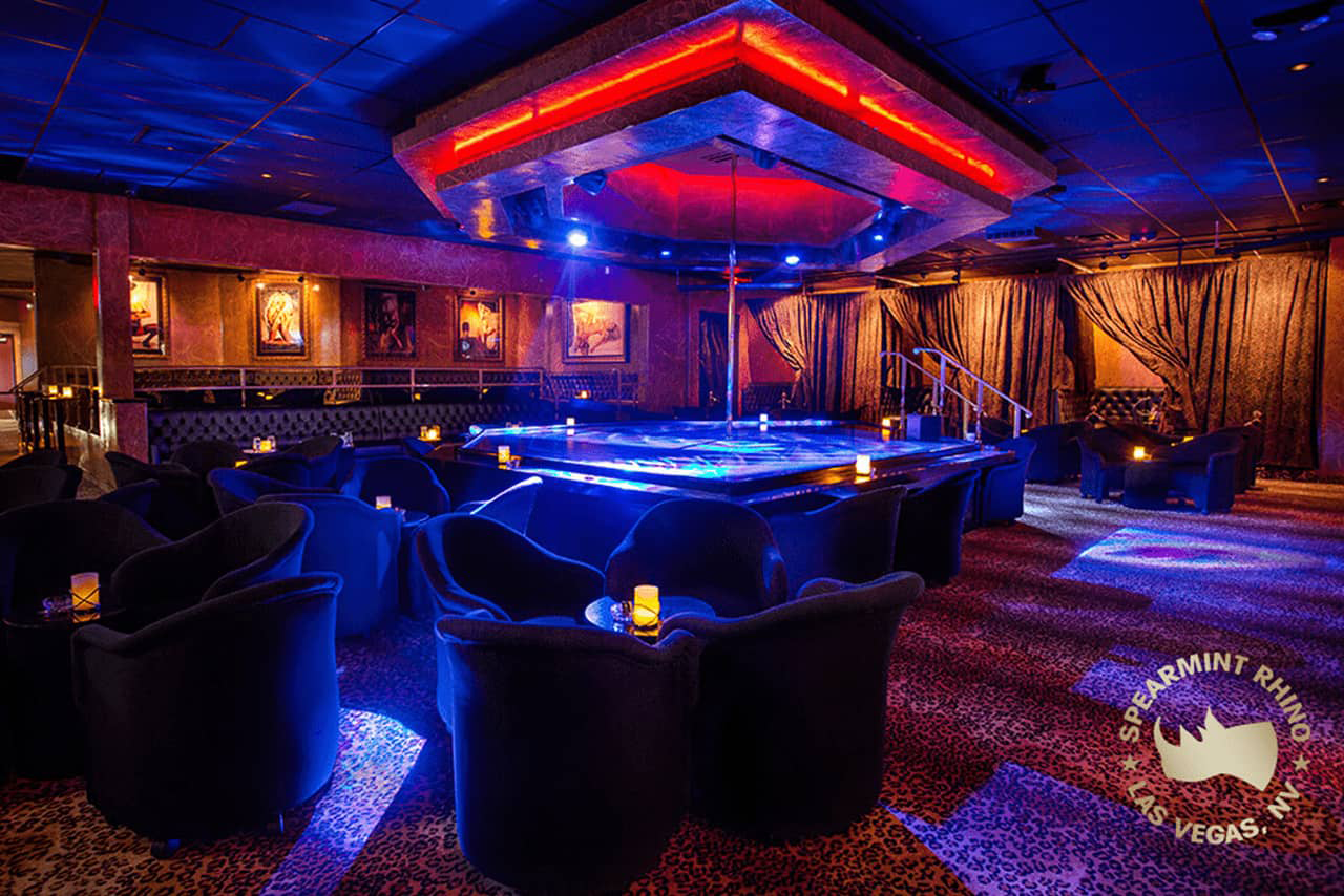 Main stage area inside Spearmint Rhino Las Vegas